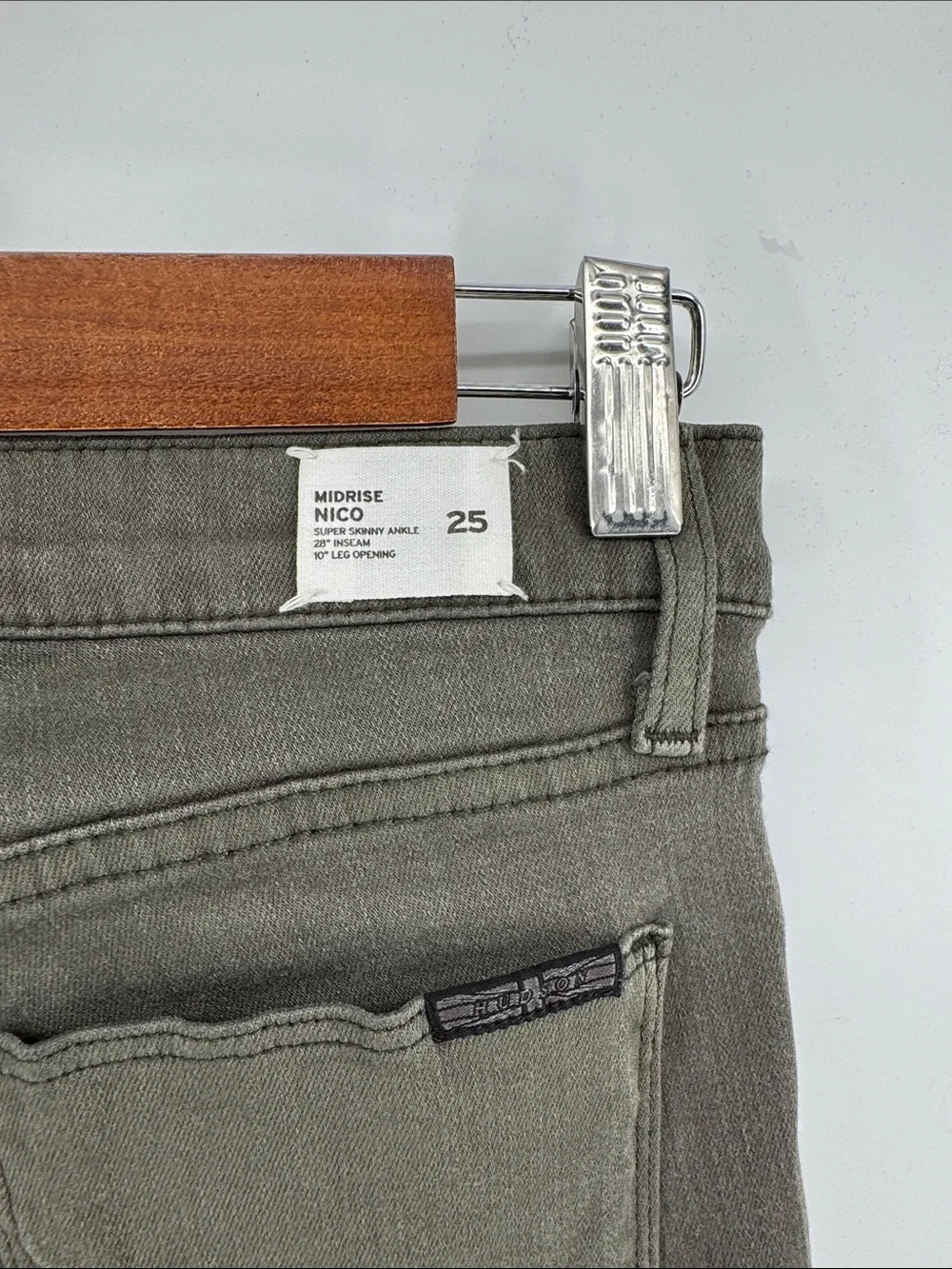 Hudson Nico Midrise Ankle Jeans Women's Sz 25 NWT Tropper Green
